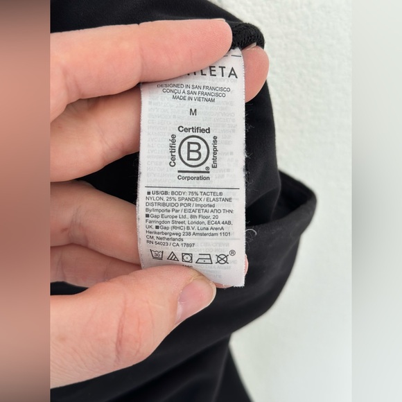 ATHLETA Black Elation Wide Crop Pant | Size Medium - Picture 6 of 6